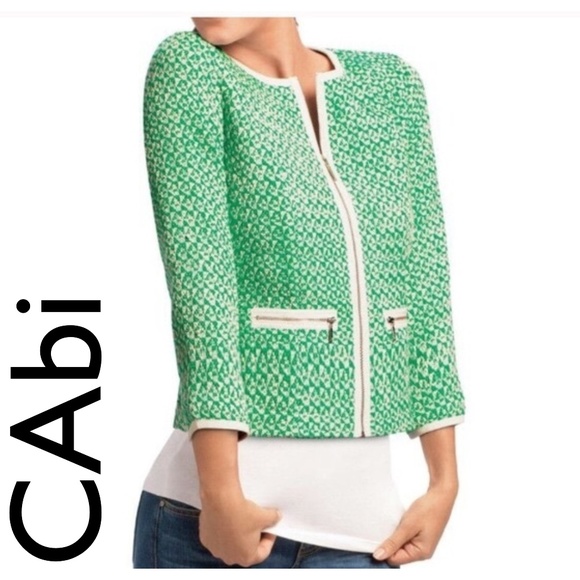 CAbi Jackets & Blazers - CAbi Clover Tweed Jacket Zip Closure